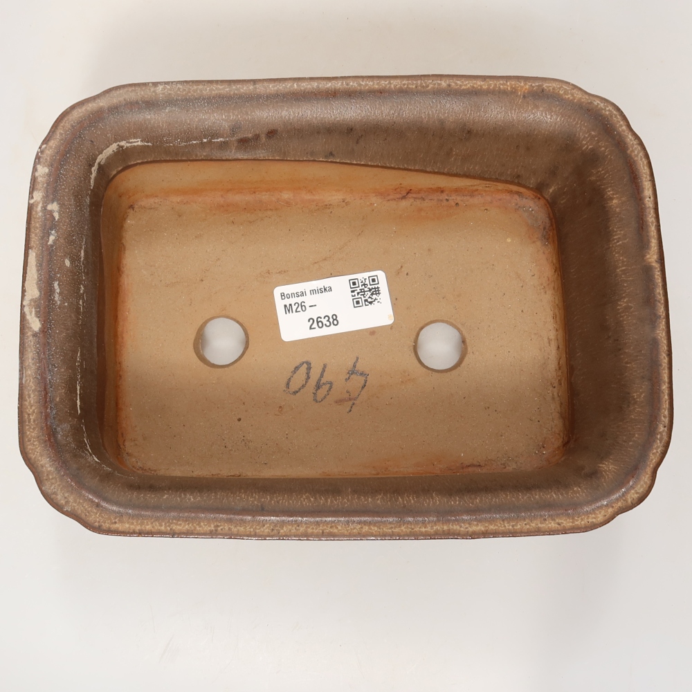 Keramikschale  20 x 15,5 x 6 cm, Farbe: braun