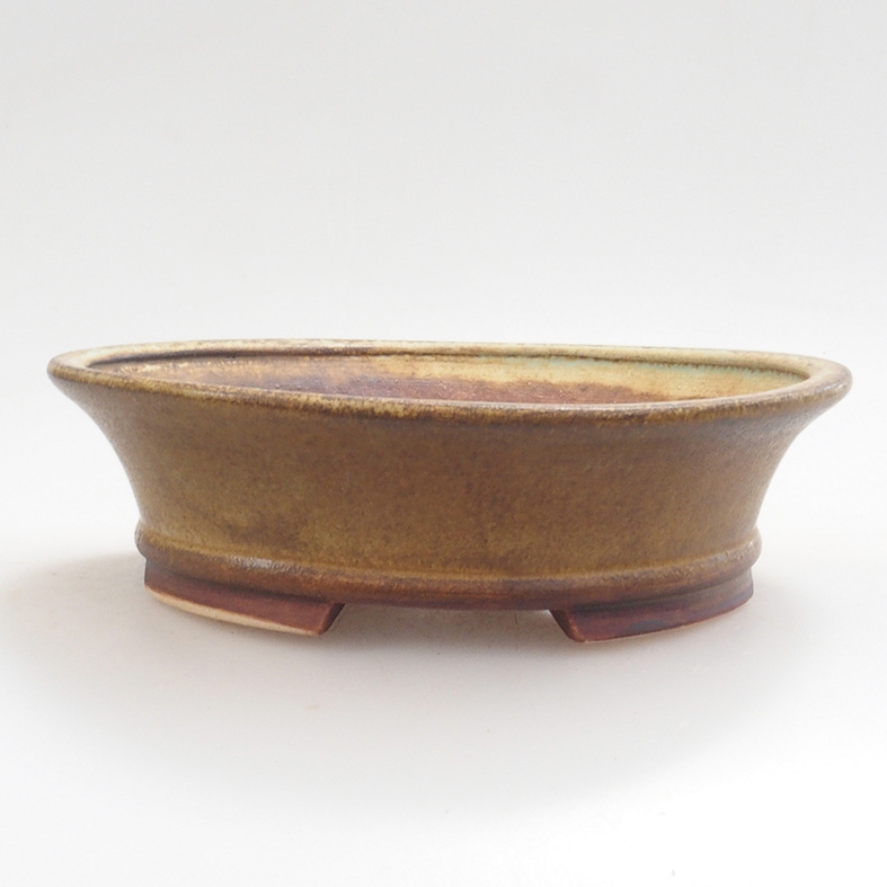 Bonsaischale aus Keramik 10 x 8,5 x 4 cm, braun