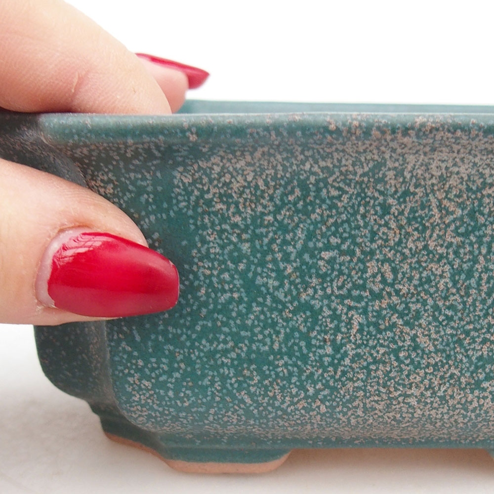 Bonsaischale aus Keramik 12,5 x 9 x 5,5 cm, Farbe blau