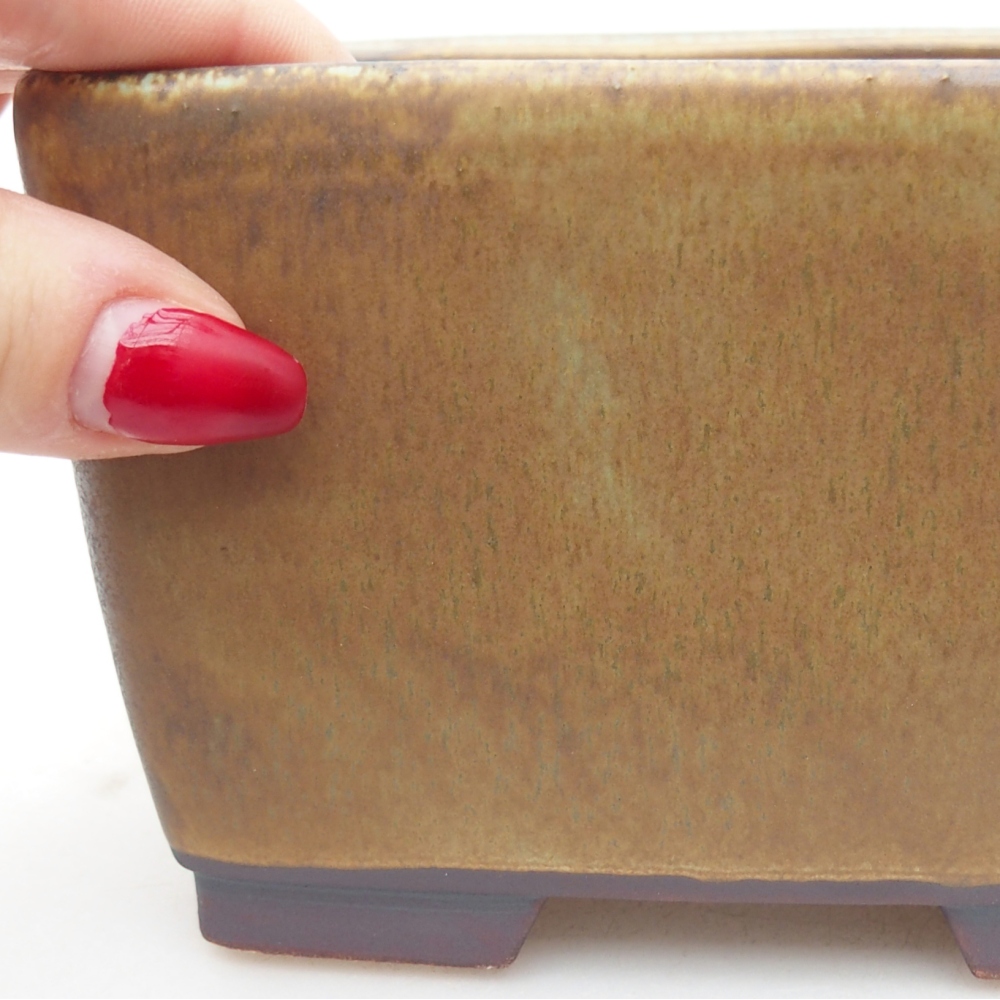 Bonsaischale aus Keramik 12,5 x 12,5 x 8 cm, grün