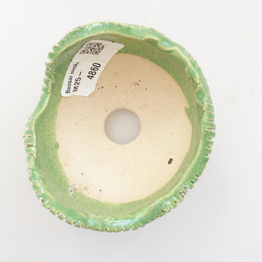 Keramikschale 7,5 x 7,5 x 5,5 cm , Farbe grün