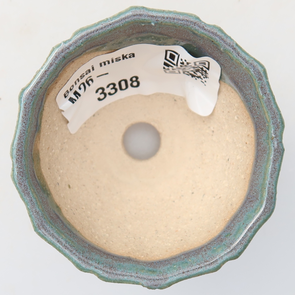 Keramik-Bonsai-Schale, 5,5 x 5,5 x 3,5 cm, Farbe: grau
