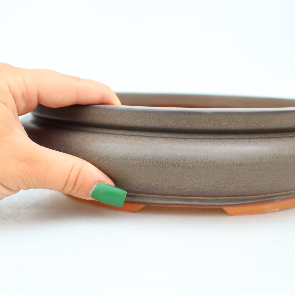 Keramikschale  23 x 23 x 7 cm, Farbe: braun