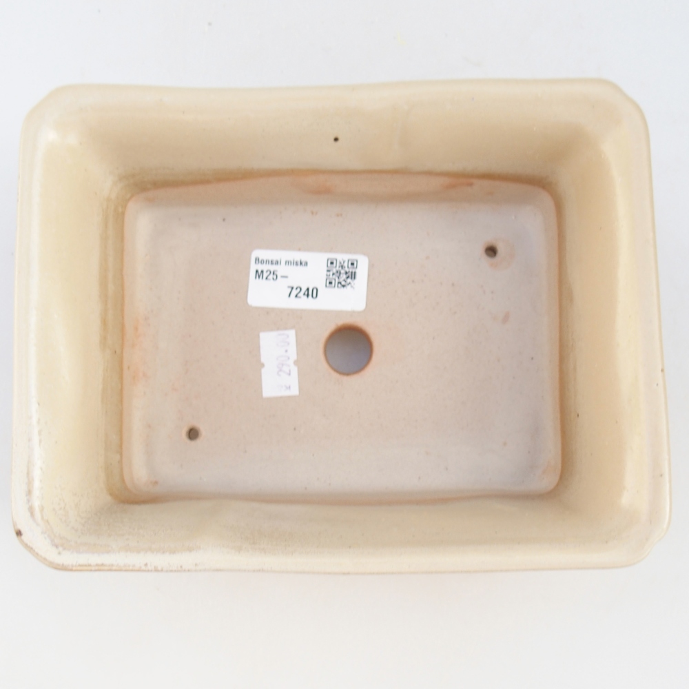 Bonsaischale aus Keramik 18 x 14 x 7 cm, Farbe beige