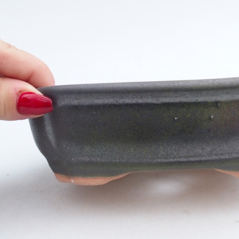 Bonsaischale aus Keramik 16 x 12 x 5 cm, grün