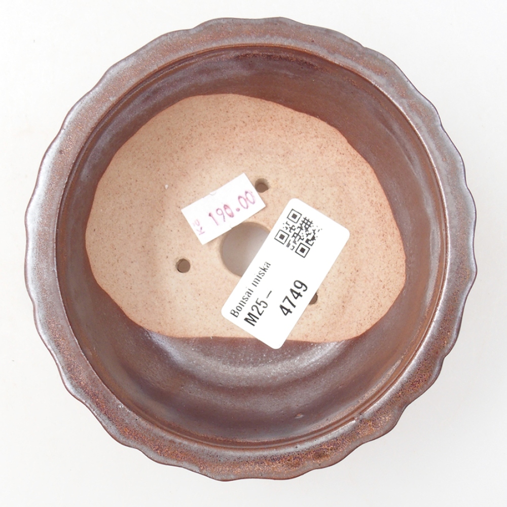 Bonsaischale aus Keramik 11 x 11 x 5 cm, braun