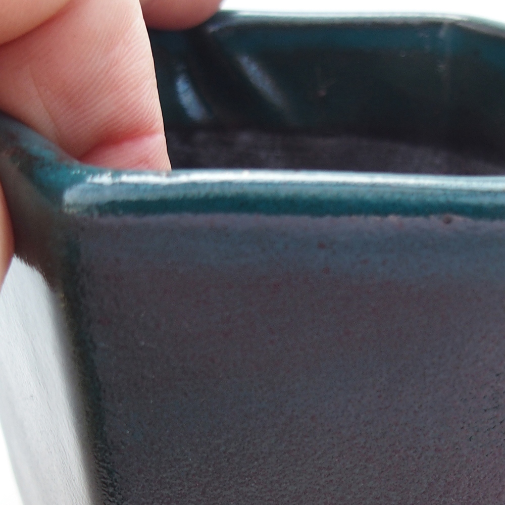 Bonsaischale aus Keramik 9 x 9 x 8 cm, grün