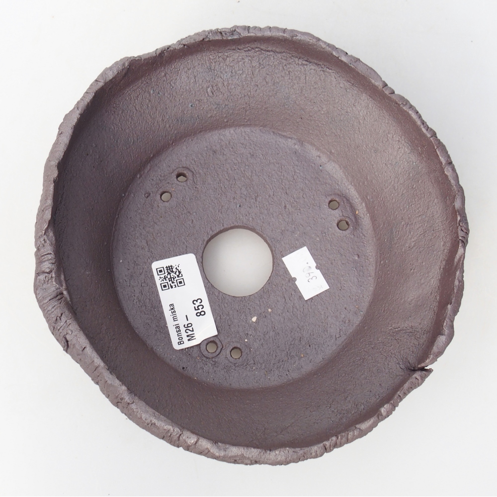 Bonsaischale aus Keramik 18 x 17 x 5,5 cm, metallfarben