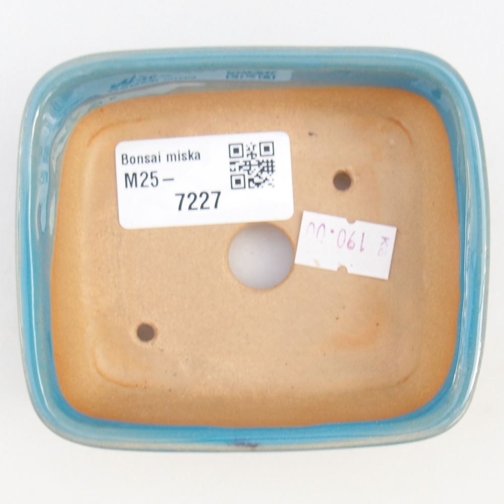 Bonsaischale aus Keramik 9,5 x 8 x 3,5 cm, Farbe blau