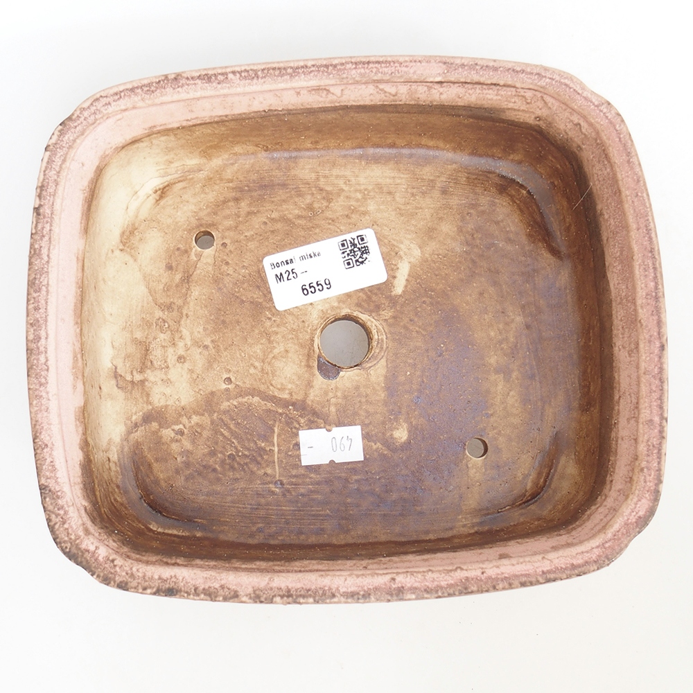 Bonsaischale aus Keramik 20 x 17 x 6 cm, rosa