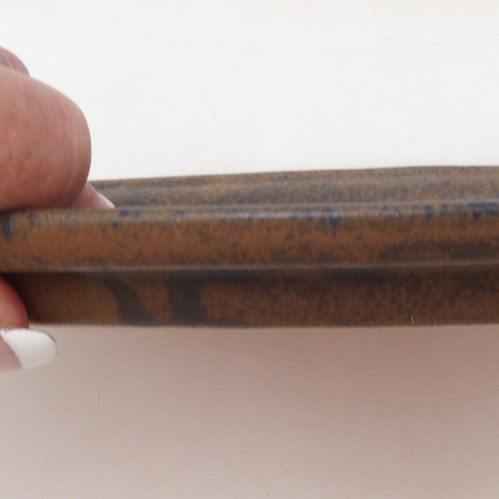 Bonsai oval Untertasse M - 22,5 x 18 x 1,5 cm - braun