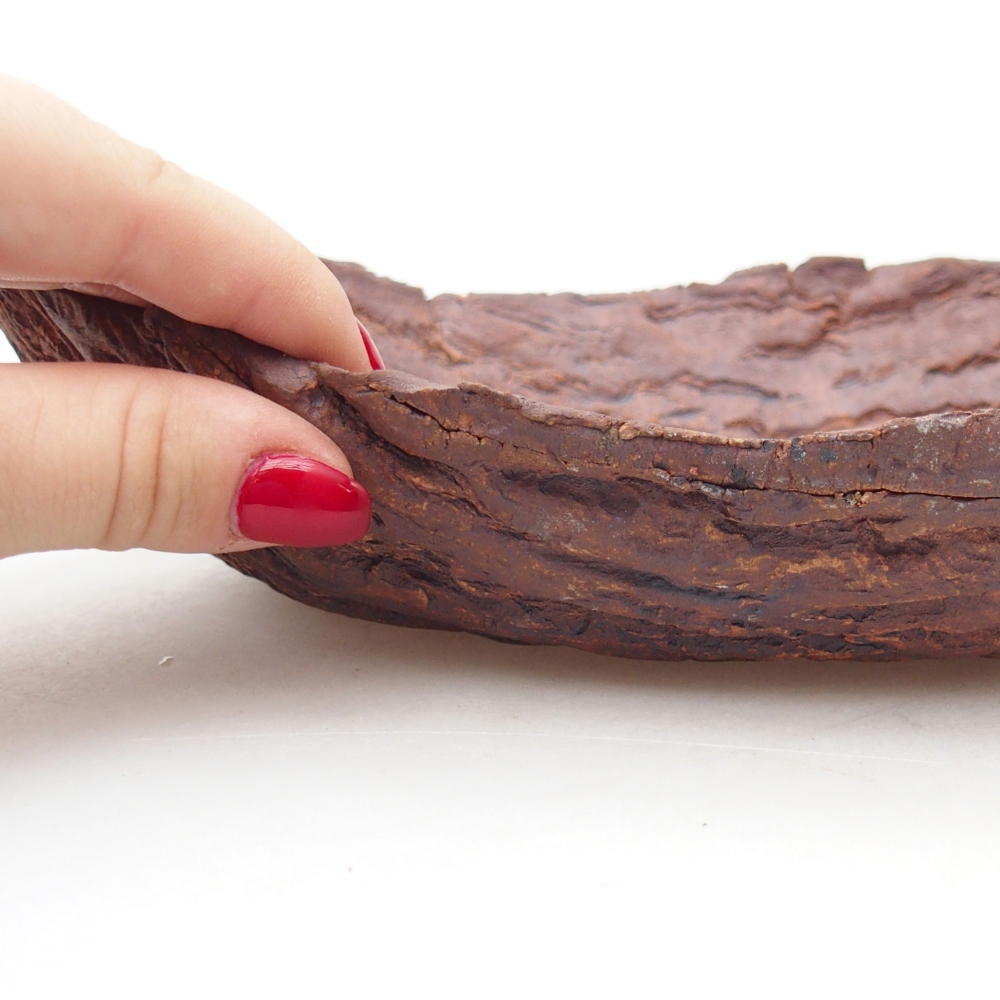 Keramikschale 27 x 19 x 7 cm , Farbe braun