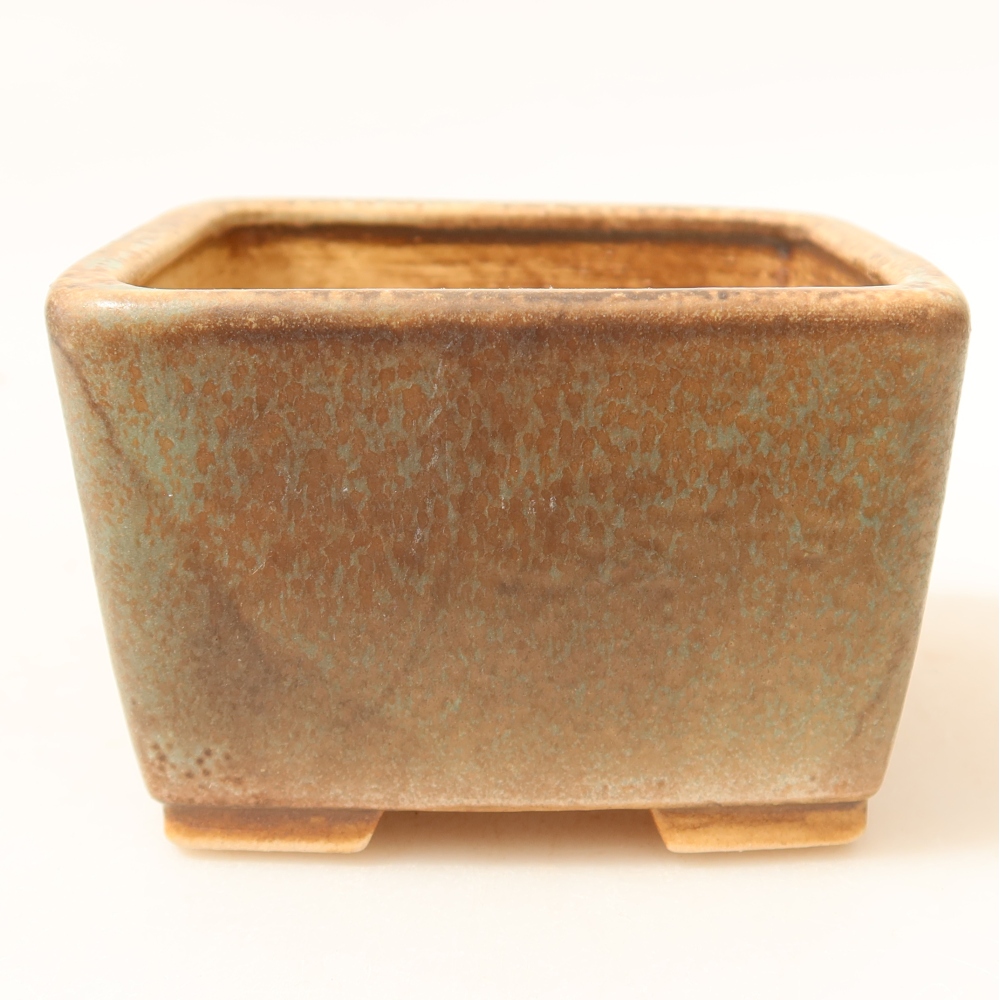 Bonsaischale aus Keramik 8,5 x 8,5 x 5,5 cm, grün