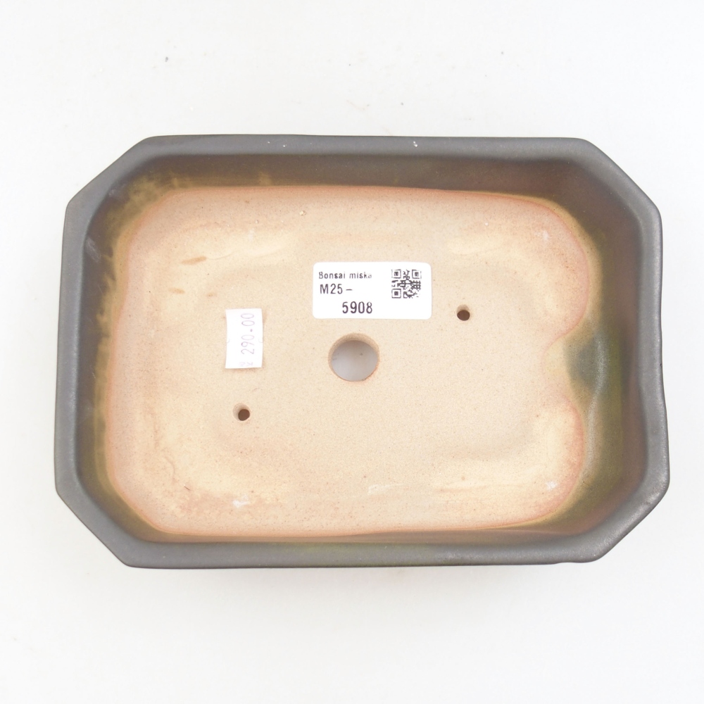 Bonsaischale aus Keramik 15,5 x 12 x 6 cm, Farbe blau