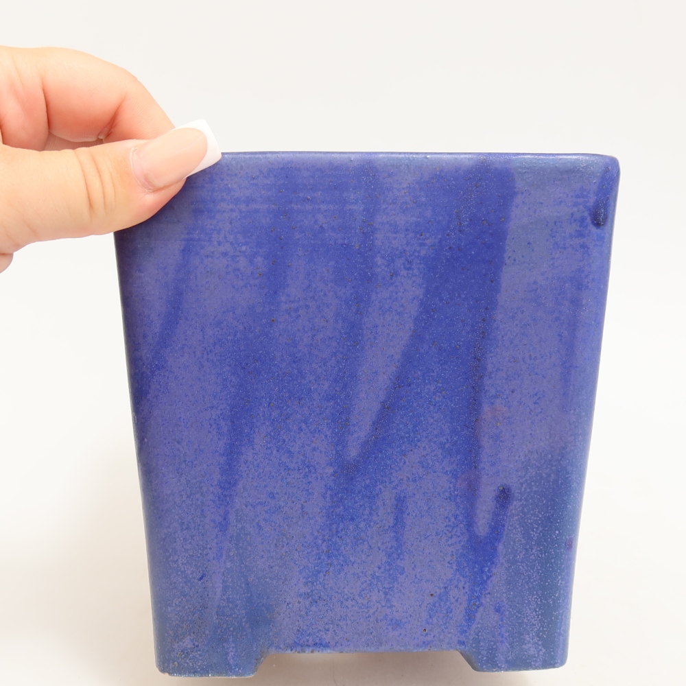 Keramik-Bonsai-Schale 13 x 13 x 13,5 cm, Farbe: Blau