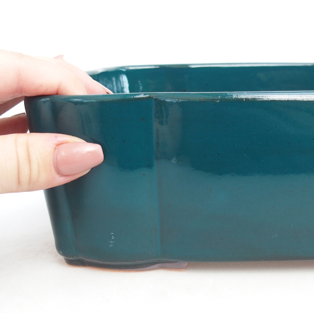 Bonsaischale aus Keramik 21 x 18 x 7 cm, grün