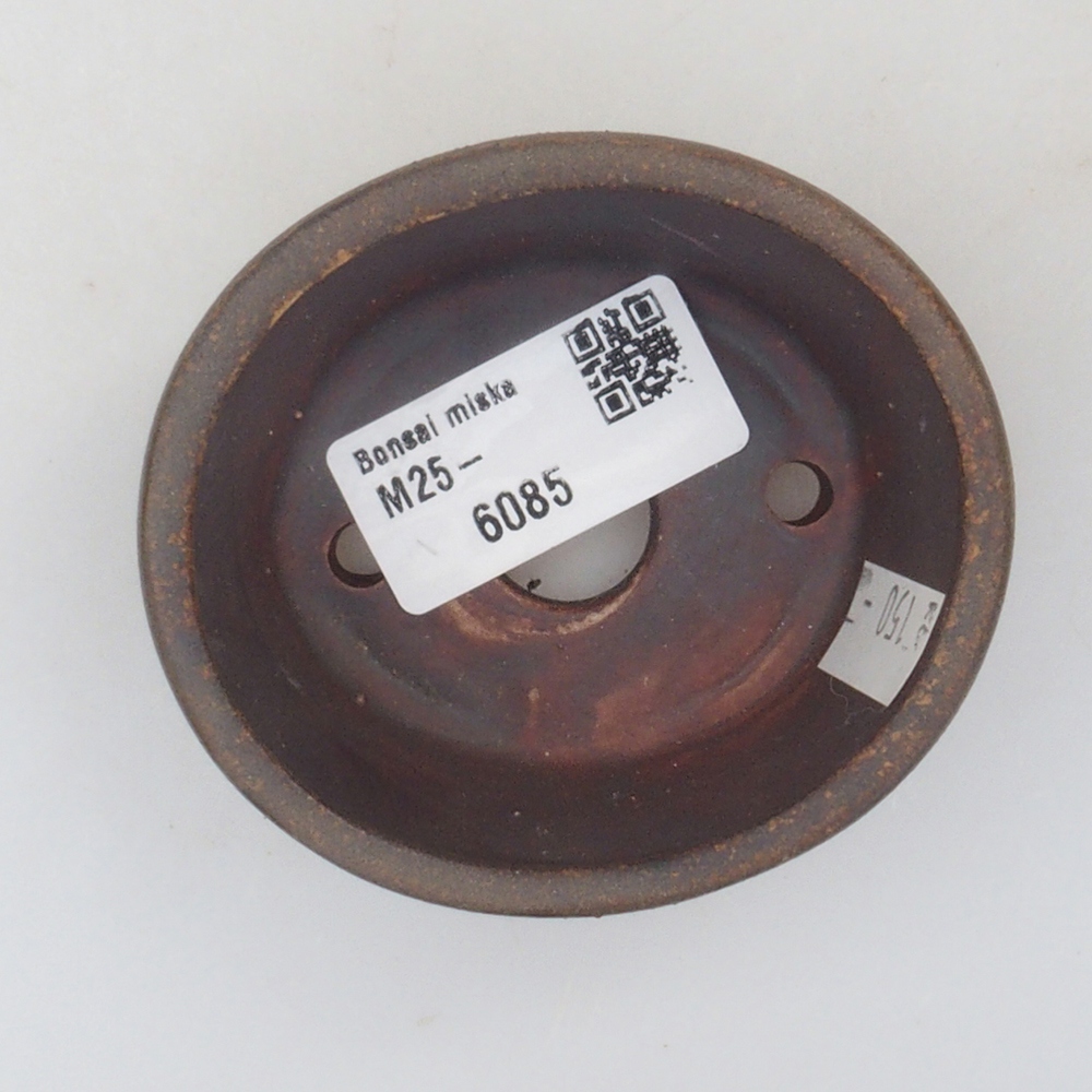 Bonsaischale aus Keramik 10 x 8,5 x 4 cm, braun