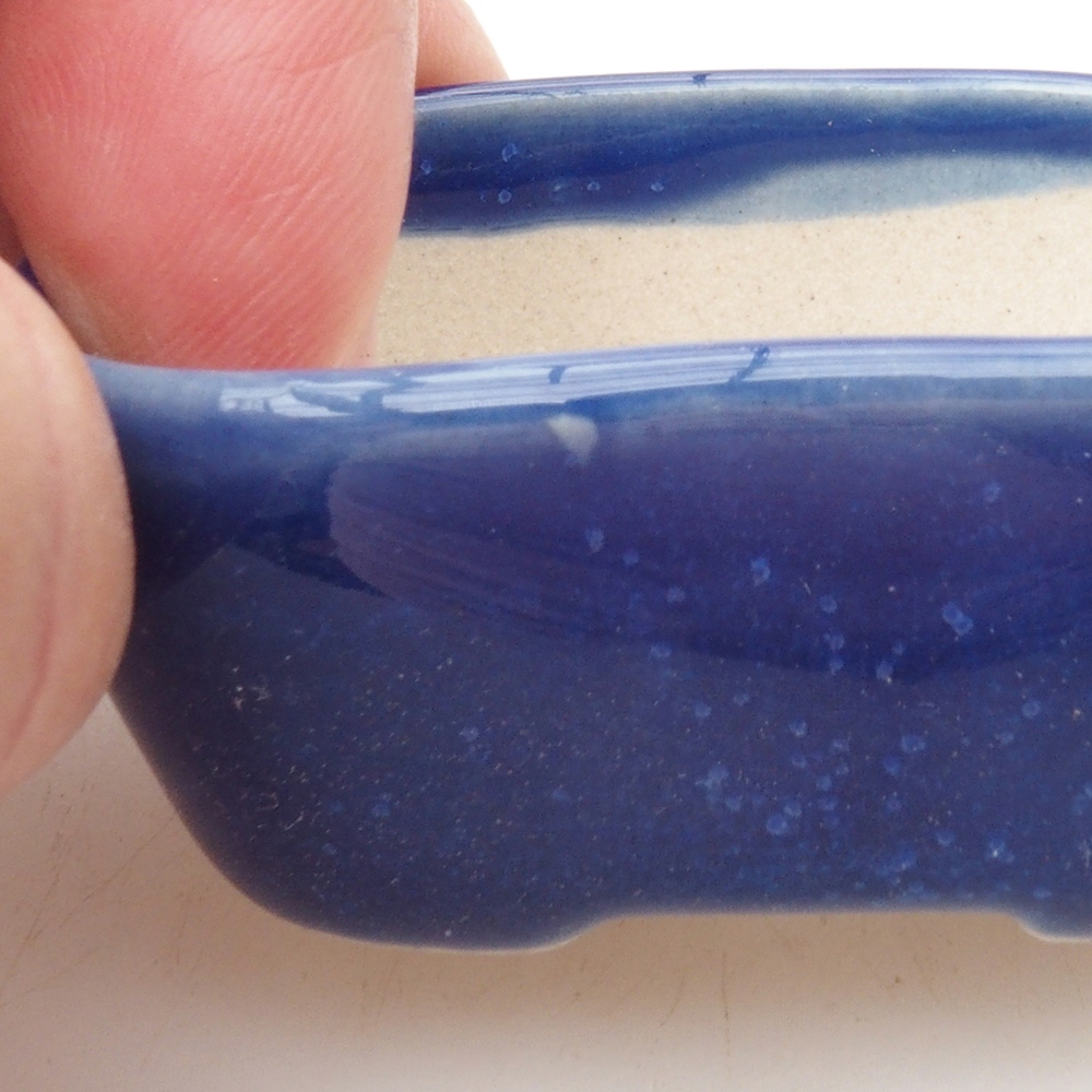Mini-Bonsaischale 5,5 x 4 x 2,5 cm, Farbe blau