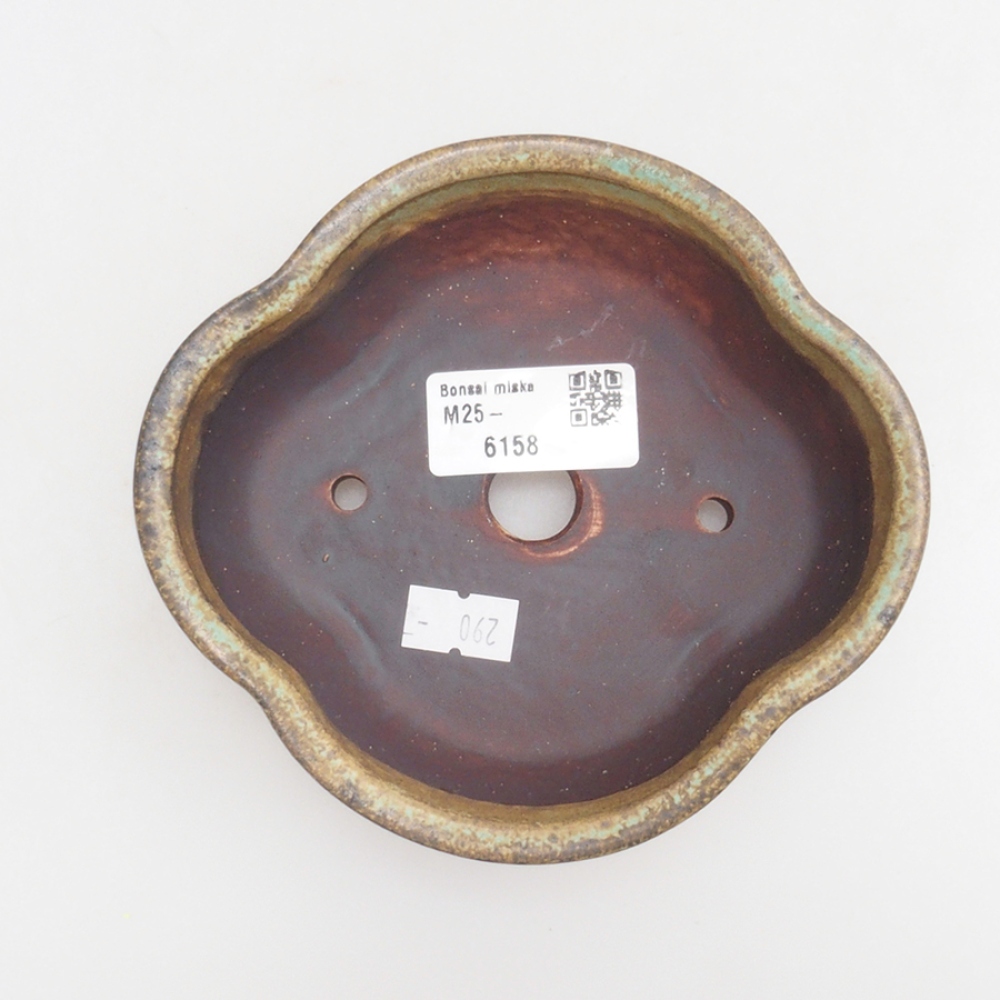 Bonsaischale aus Keramik 10 x 8,5 x 4 cm, braun