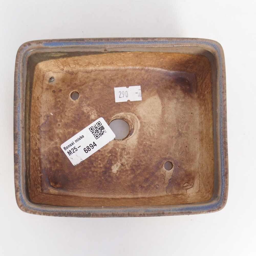 Bonsaischale aus Keramik 9 x 9 x 3,5 cm, Farbe blau
