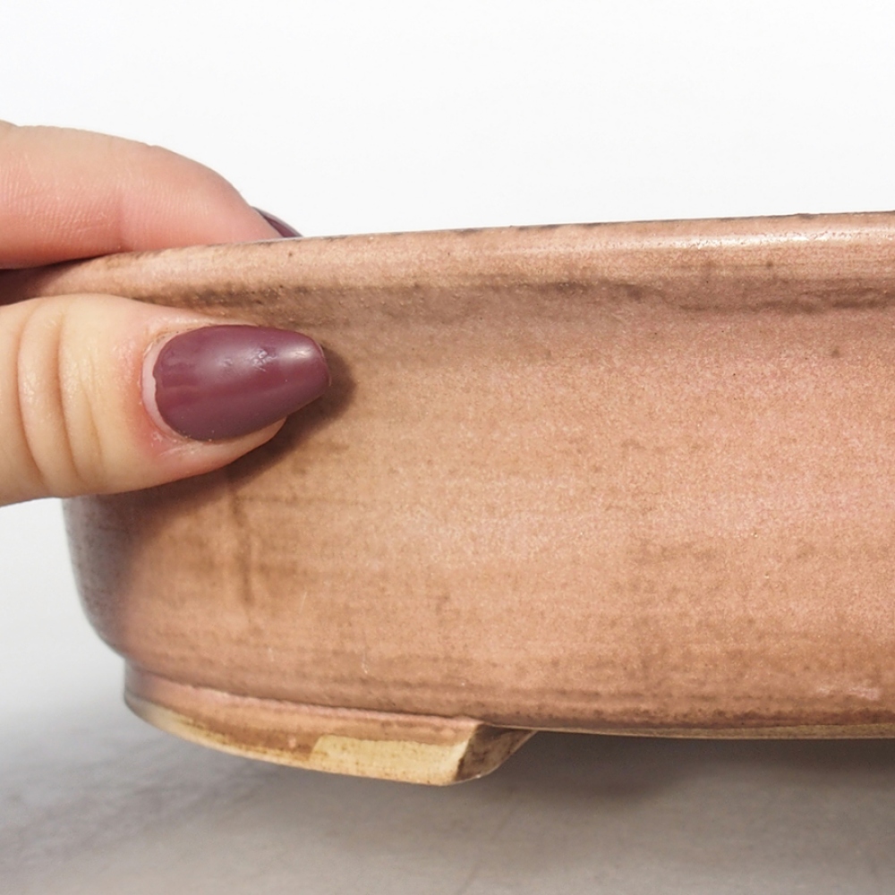 Bonsaischale aus Keramik 28 x 24 x 6 cm, rosa