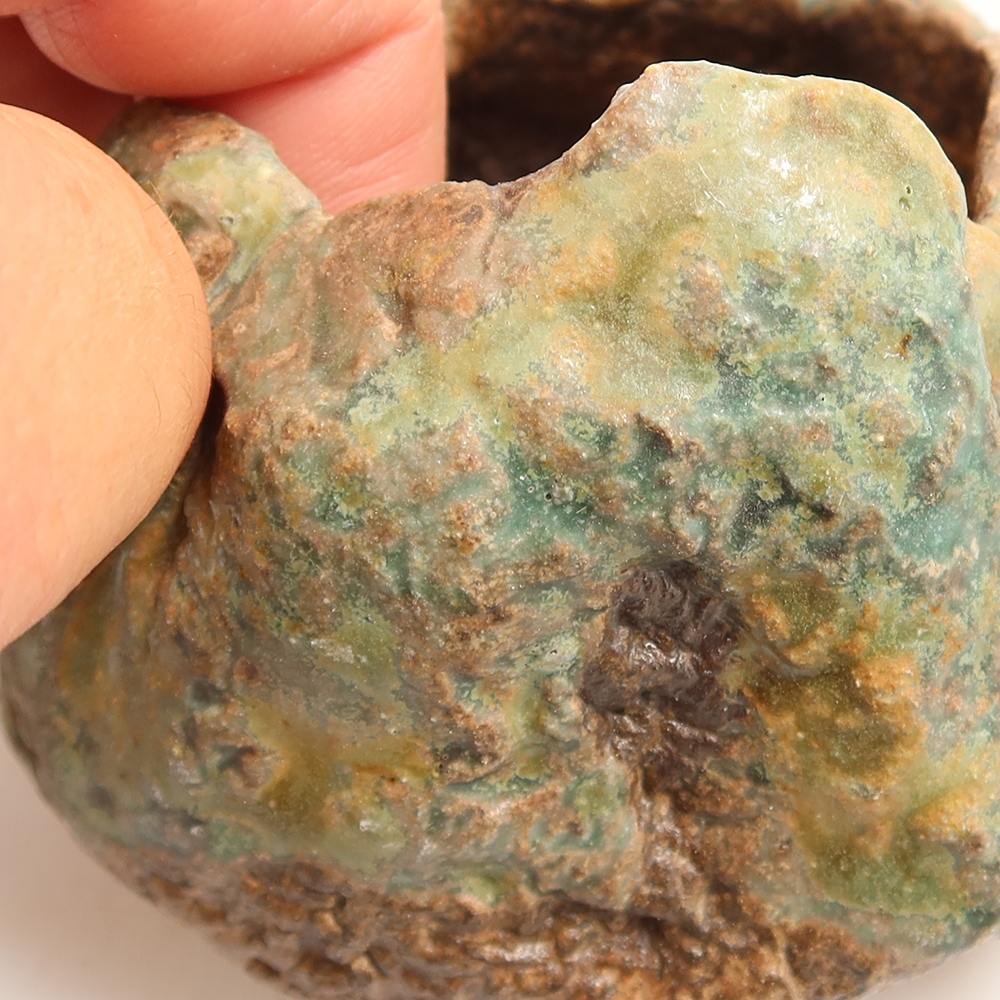 Keramikschale  5,5 x 4,5 x 6 cm , Farbe: grün