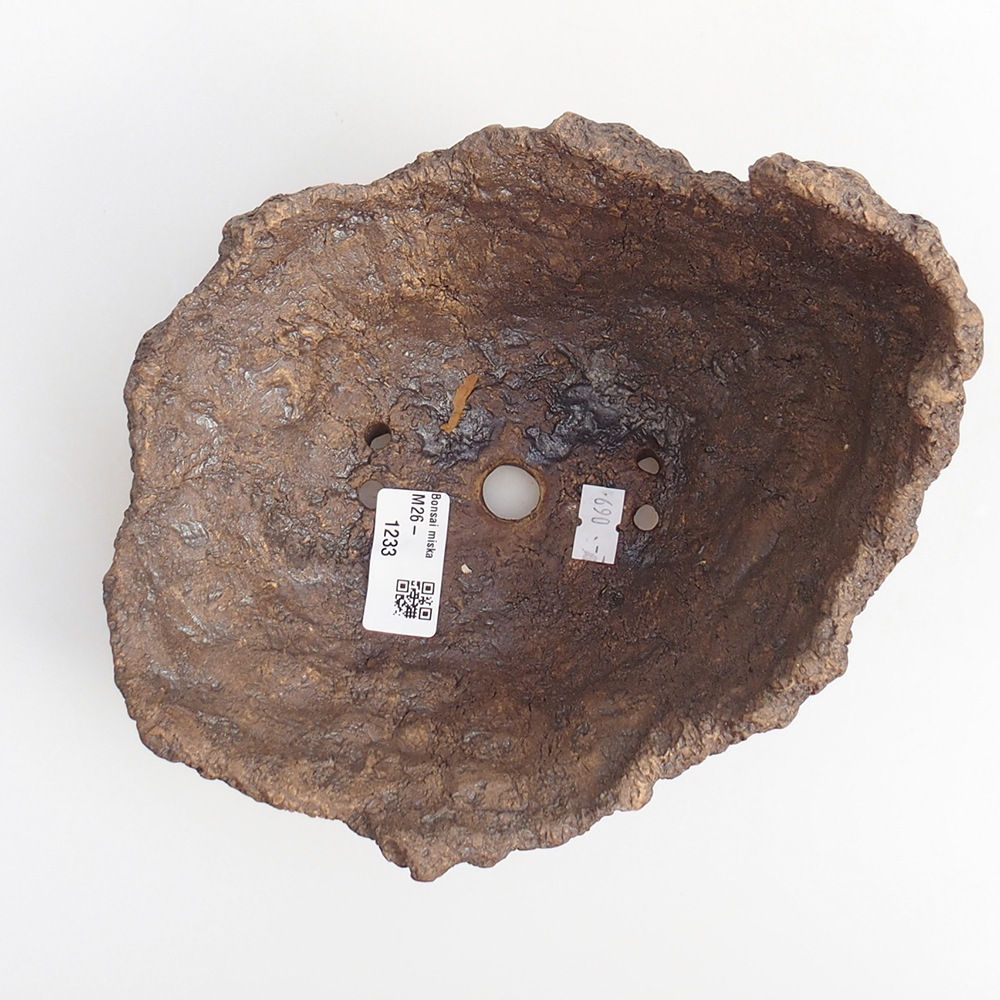 Keramikschale 19 x 16 x 16 cm , Farbe braun