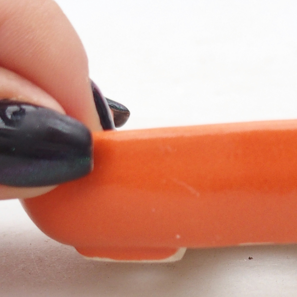 Mini-Bonsaischale 7,5 x 6 x 2 cm, orange