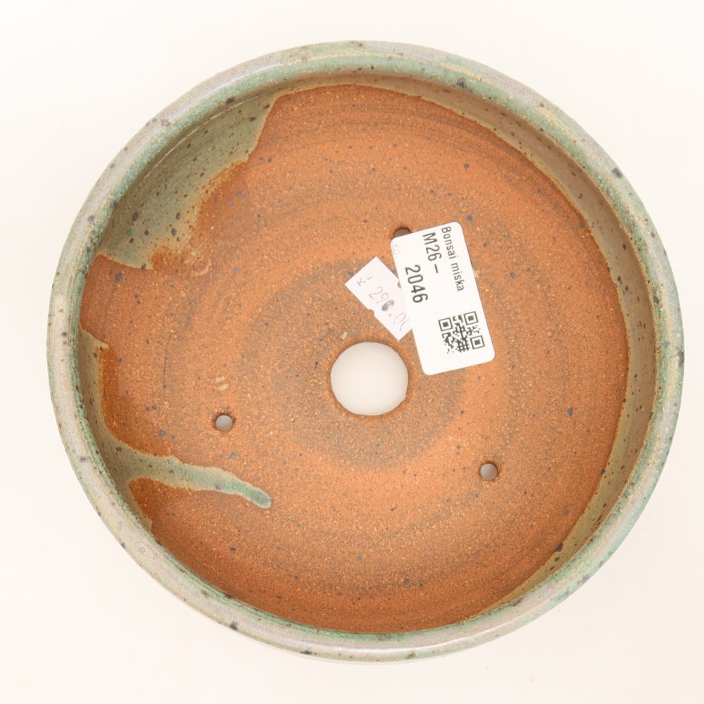 Keramik-Bonsai-Schale, 14,5 × 14,5 × 5,5 cm, Farbe: grün