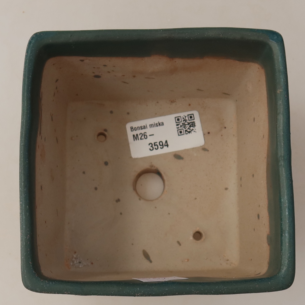 Keramik-Bonsai-Schale 11,5 x 11,5 x 9 cm, Farbe: Blau