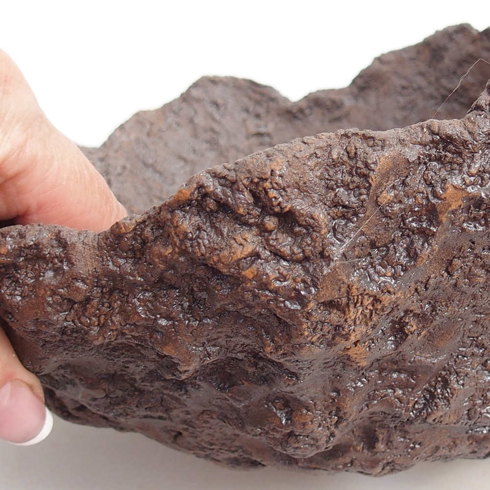 Keramische Schale 25 x 21 x 21 cm , Farbe braun