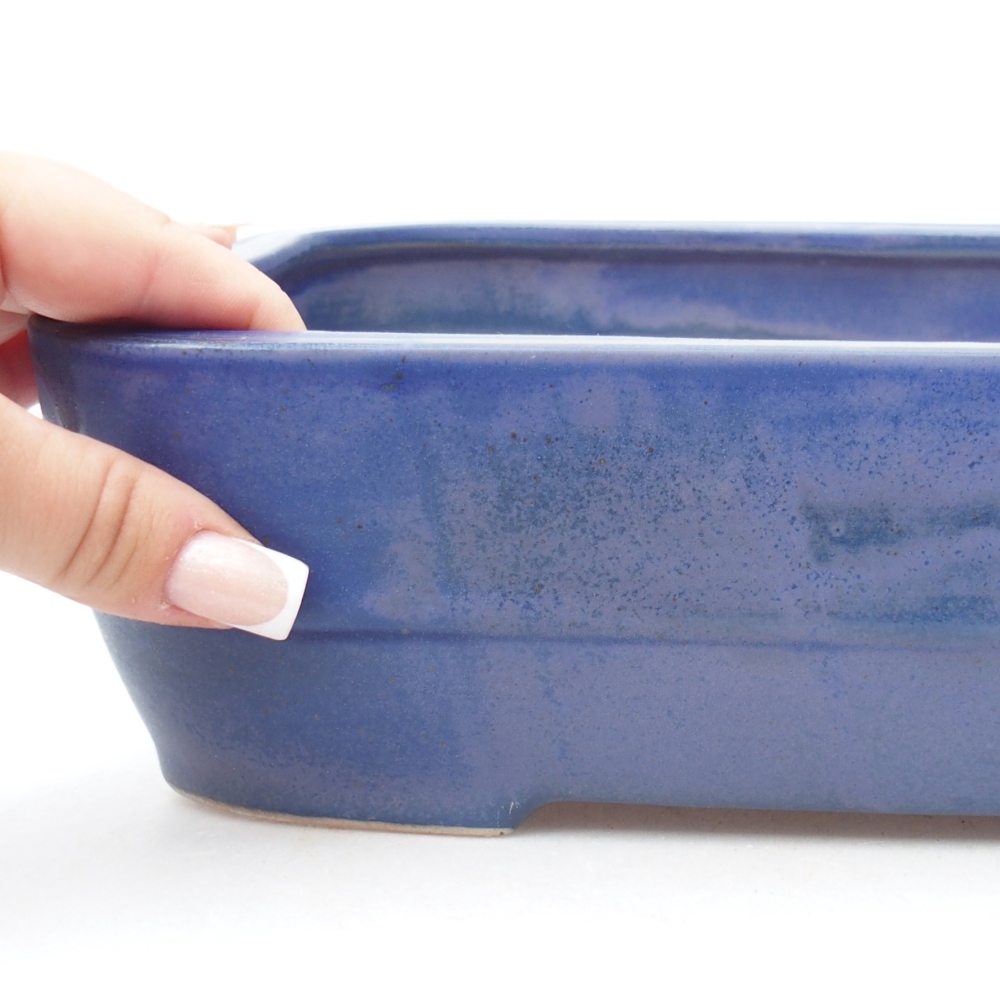 Bonsaischale aus Keramik 27,5 x 20,5 x 7,5 cm, Farbe blau