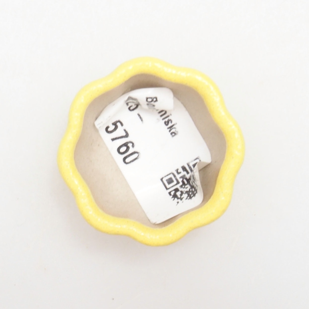 Bonsaischale aus Keramik 3,5 x 3,5 x 2 cm, gelb
