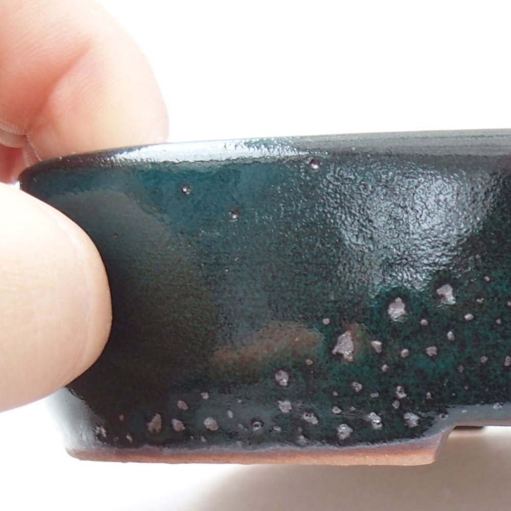 Bonsaischale aus Keramik 15,5 x 12 x 6 cm, Farbe blau