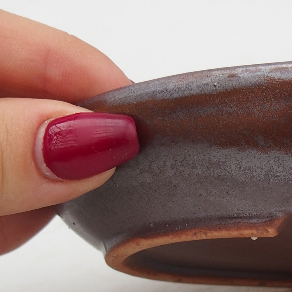 Bonsaischale aus Keramik 15,5 x 11 x 2,5 cm, braun