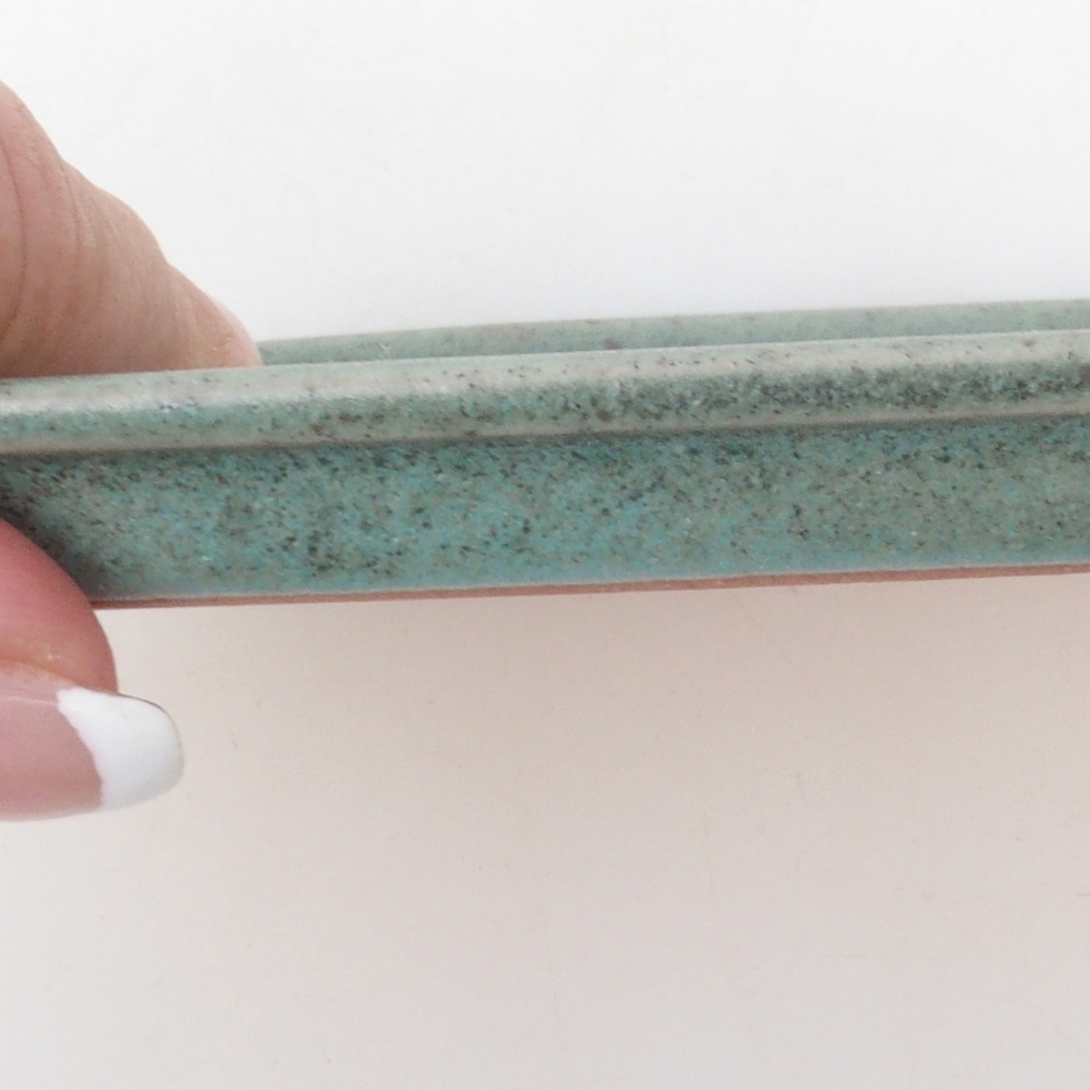 Keramische Untertasse H03 - 17 x 12,5 x 1 cm - grün