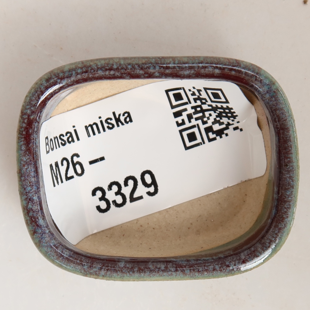 Keramik-Bonsai-Schale, 4 x 3,5 x 2 cm, Farbe: Grau