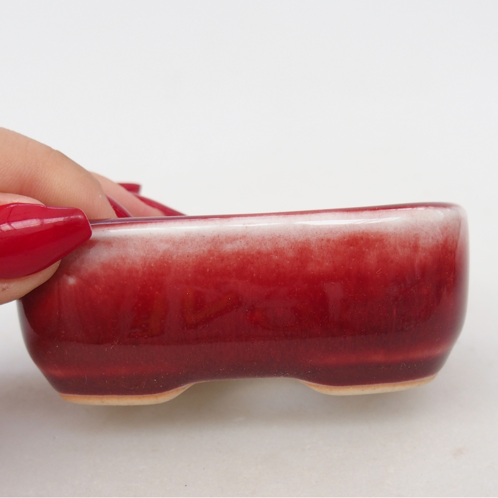 Mini-Bonsaischale 8 x 6 x 3 cm, Farbe rot