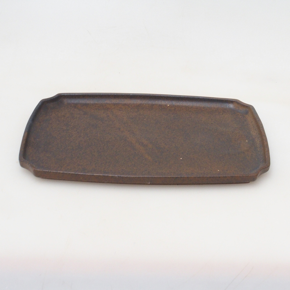 Keramikschale H07 - 28 x 19 x 1,5 cm - braun