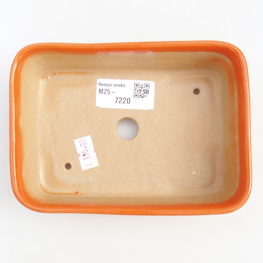 Bonsaischale aus Keramik 14,5 x 10,5 x 4,5 cm, orange