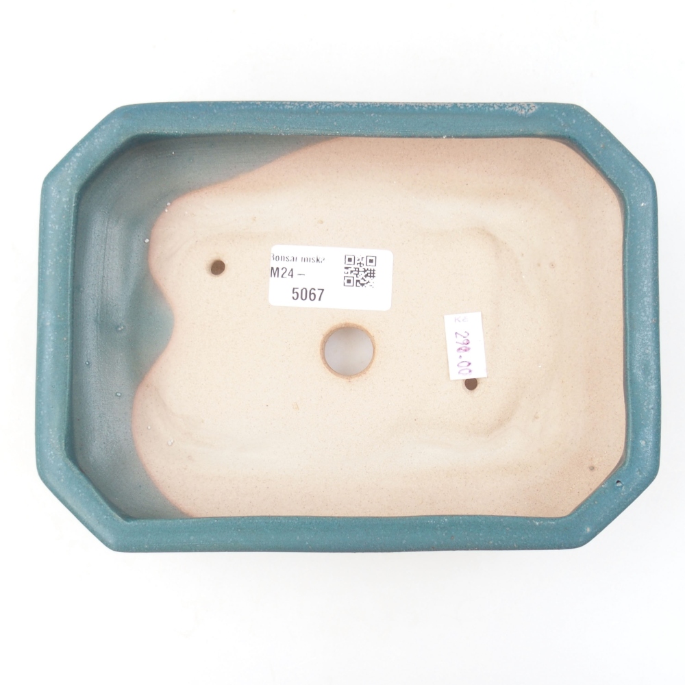 Bonsaischale aus Keramik 18,5 x 13,5 x 4 cm, Farbe blau