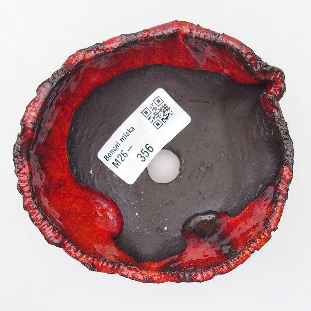 Keramikschale 10 x 9,5 x 5 cm , Farbe rot