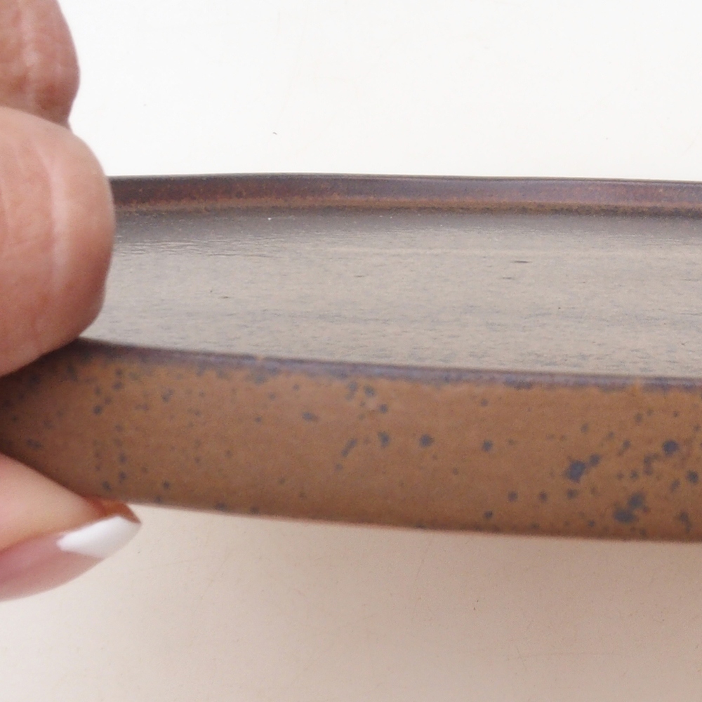 Runde Bonsai-Konsole D7-M - 24,5 x 24,5 x 1 cm - braun