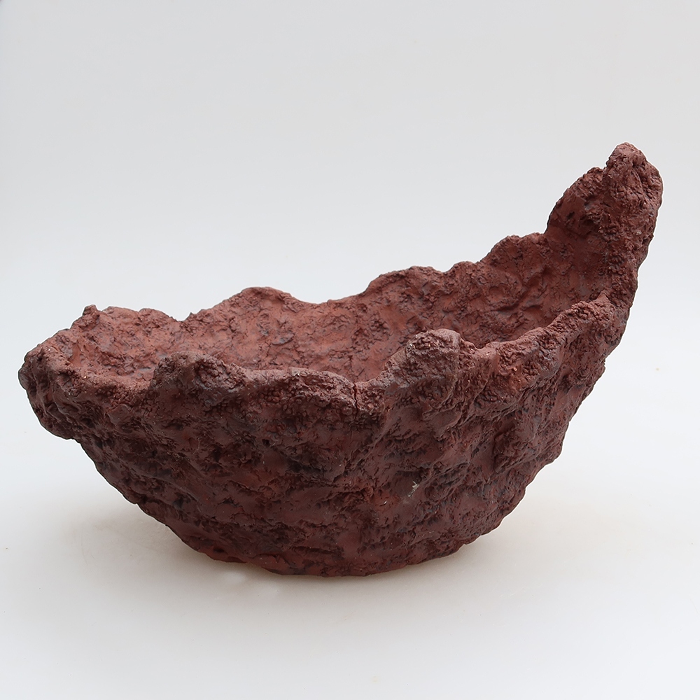 Keramikschale 23 x 20 x 16,5 cm, Farbe: braun