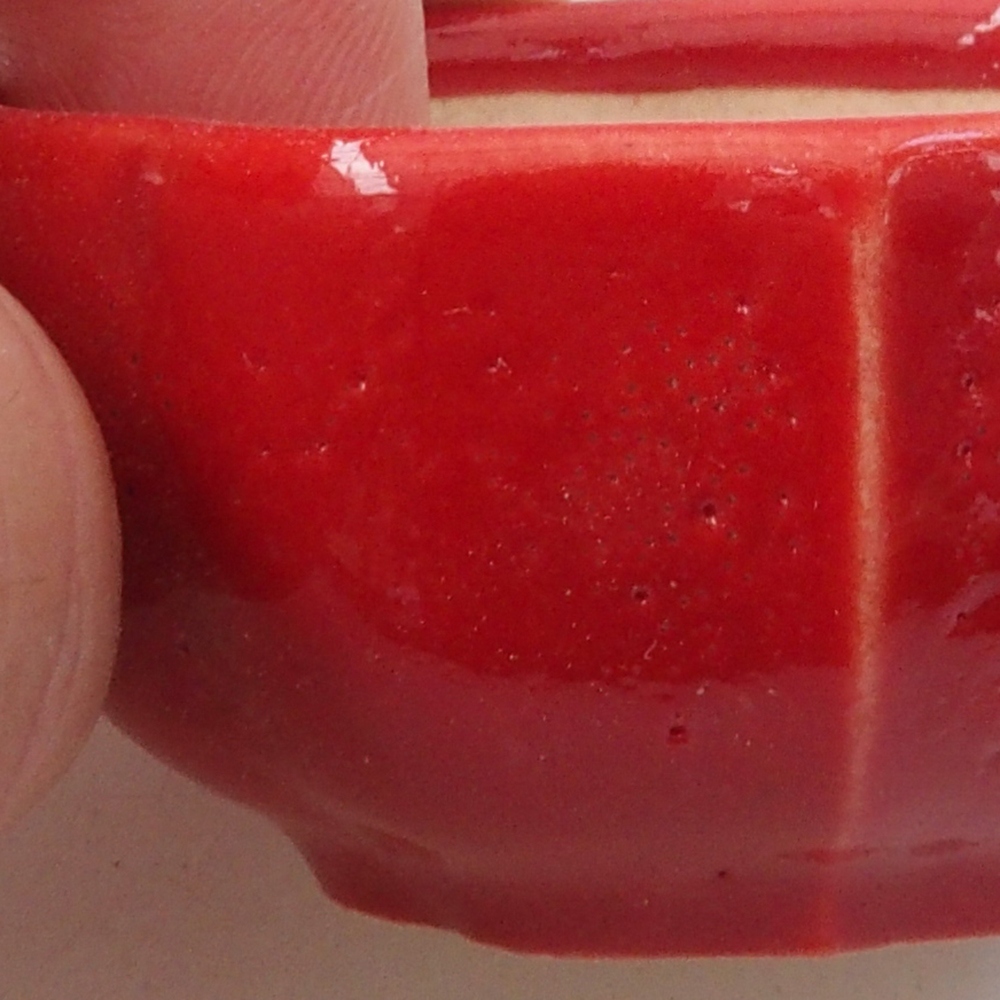 Mini-Bonsaischale 6 x 5,5 x 2,5 cm, Farbe rot