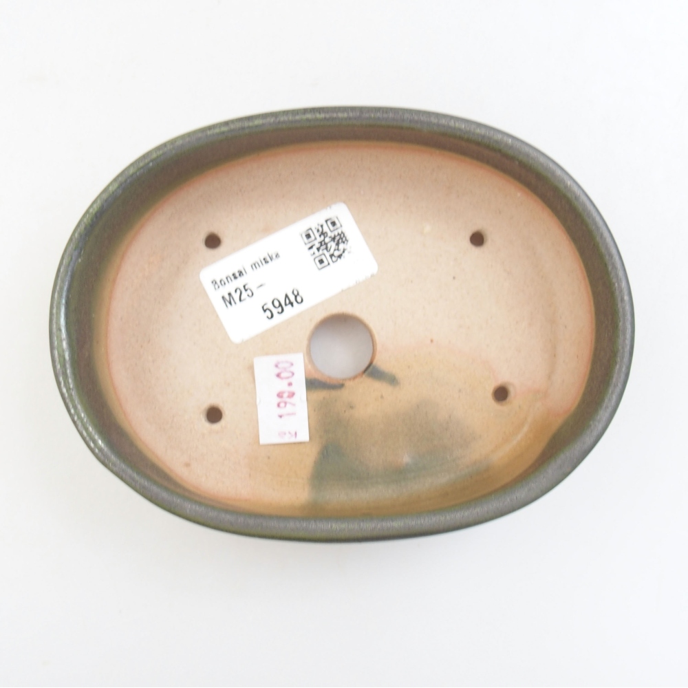 Bonsaischale aus Keramik 15,5 x 12 x 6 cm, Farbe blau