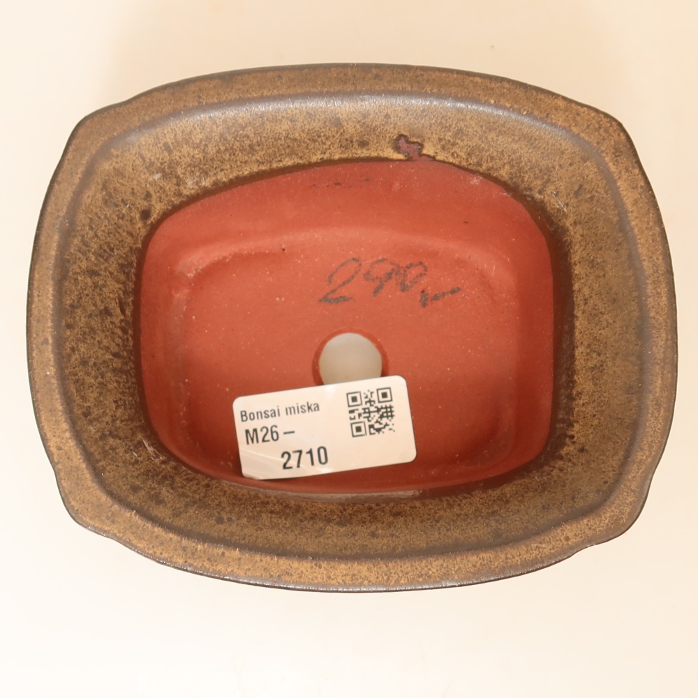 Keramikschale  13 x 10,5 x 5,5 cm, Farbe: braun
