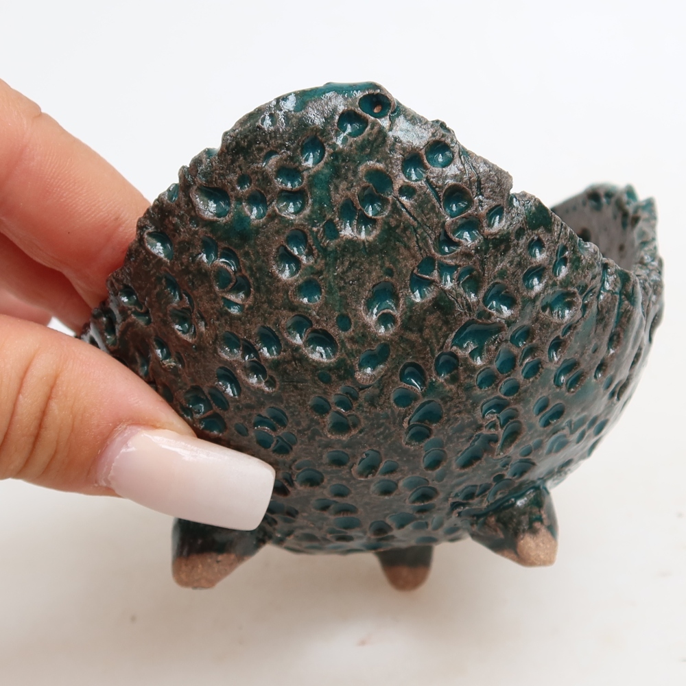 Keramikschale  10 x 9,5 x 6,5 cm, Farbe: grün