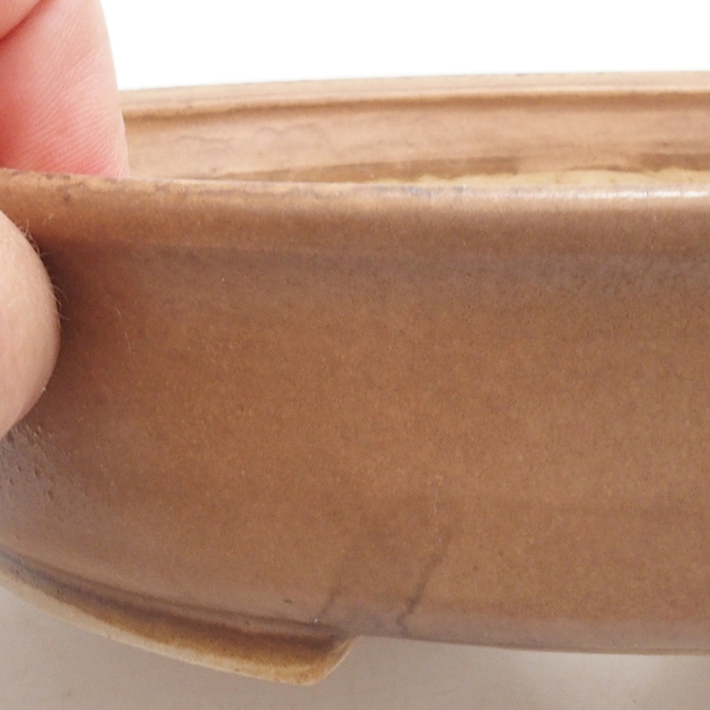 Bonsaischale aus Keramik 10 x 8,5 x 4 cm, braun