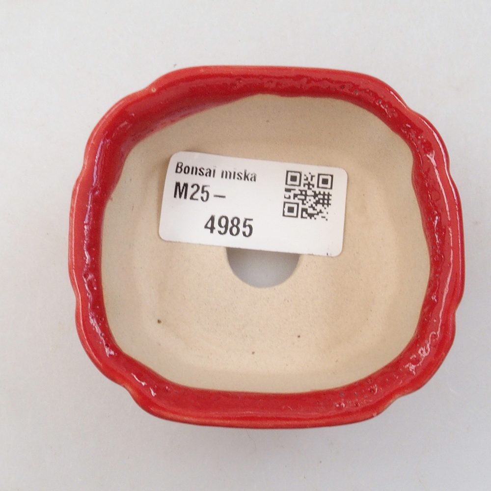 Mini-Bonsaischale 7 x 6,5 x 3 cm, Farbe rot